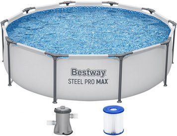 Каркасный бассейн Bestway 56408 (305х76 см) с картриджным фильтром. | Palau Premium 🟦 Все для будівництва та експлуатації басейнів 🏊🌊
