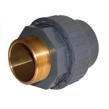 Муфта ПВХ Effast RGRBND040E.N переходная с наружной резьбой, латунь d40x1-1/4" | Palau Premium 🟦 Все для будівництва та експлуатації басейнів 🏊🌊