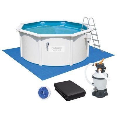 Збірний басейн Bestway Hydrium 56566 (300x120 см) з піщаним фільтром, драбиною та тентом 3472 фото