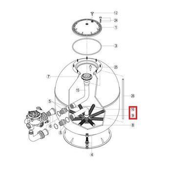 Коллектор с коленом Hayward S360SLE (RRFI0016.04R\RFD0310.72R) | Palau Premium 🟦 Все для будівництва та експлуатації басейнів 🏊🌊