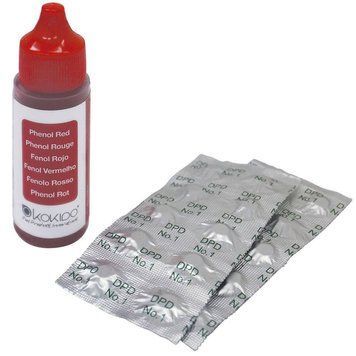 Таблетки + Капли Kokido K101CBX24 для тестера K029BU (20cc Phenol + 20pcs DPD) двухкомпонентный | Palau Premium 🟦 Все для будівництва та експлуатації басейнів 🏊🌊