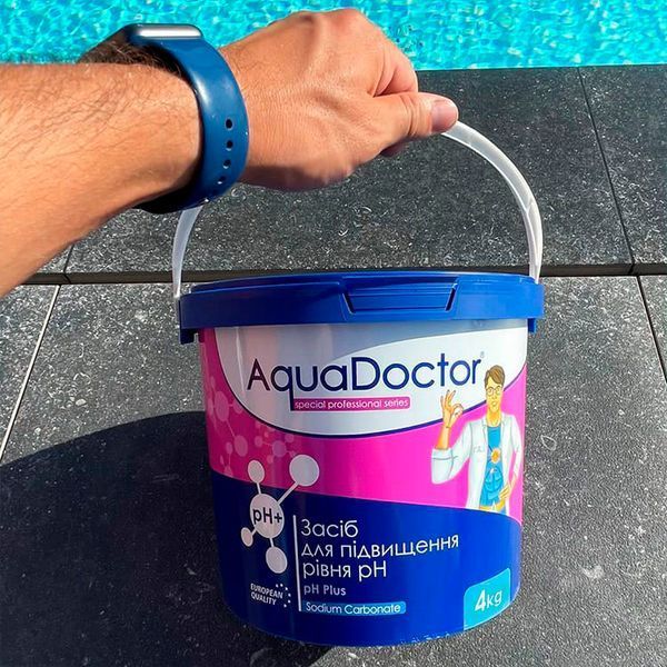 Засіб для підвищення pH AquaDoctor pH Plus 4 кг в гранулах | Palau Premium 🟦 Все для будівництва та експлуатації басейнів 🏊🌊