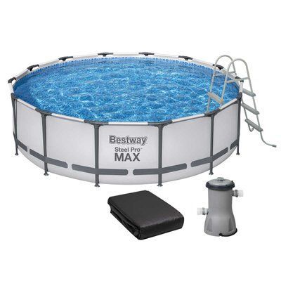 Каркасний&nbsp;басейн&nbsp;Bestway&nbsp;56950&nbsp;(427х107 см) з картриджним фільтром, тентом і драбиною 6797 фото