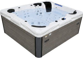 СПА-басейн Aquajoy Saint-Tropez (280х230х95 см), Сріблясто-білий мармур | Palau Premium 🟦 Все для будівництва та експлуатації басейнів 🏊🌊