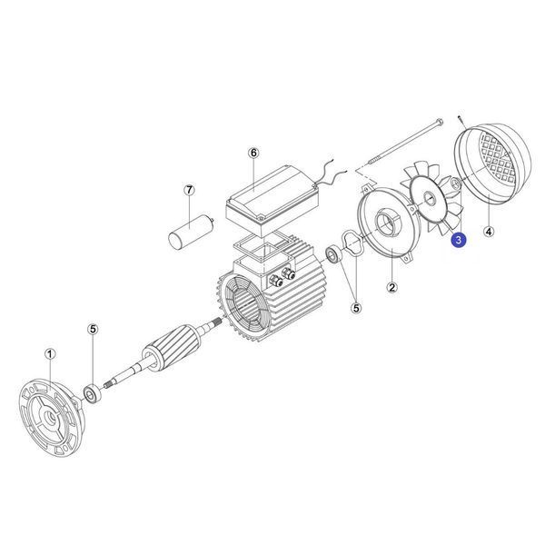 Вентилятор ел.двигуна для насоса Kripsol FAN MEC80 D19 - RBM1030.33R 3053 фото