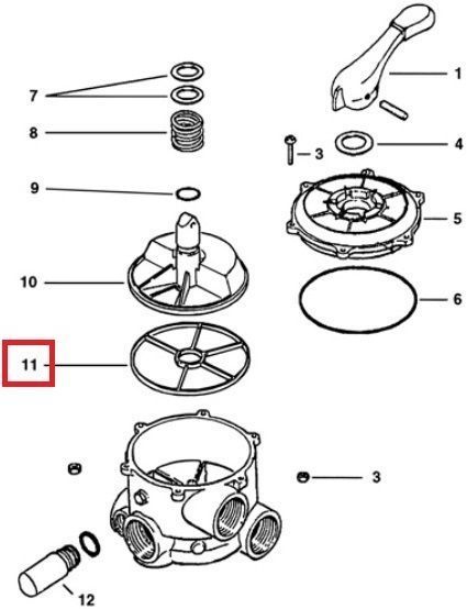 Ущільнювальне кільце клапана 6-позиційного вентиля 2" Hayward (SPX0715D) | Palau Premium 🟦 Все для будівництва та експлуатації басейнів 🏊🌊
